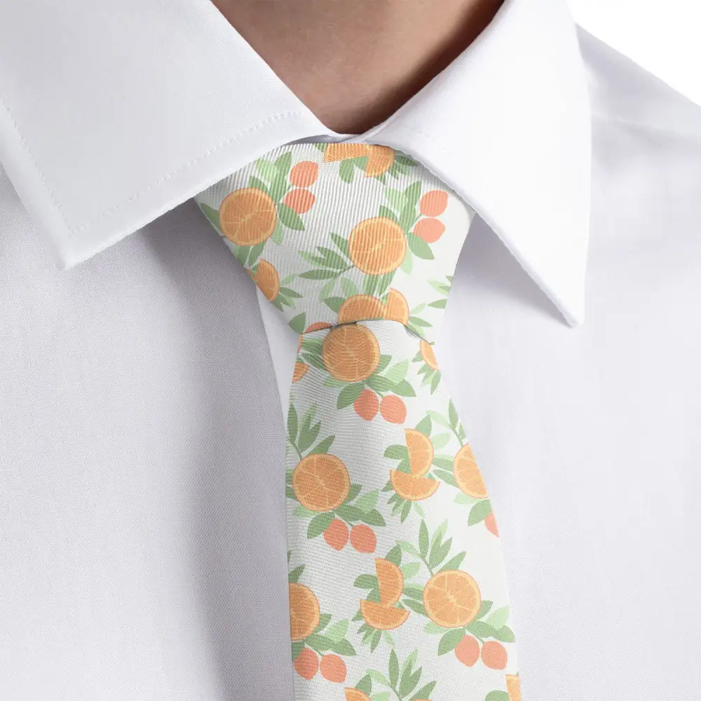 Citrus Blossom Pattern Necktie