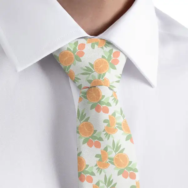 Citrus Blossom Pattern Necktie