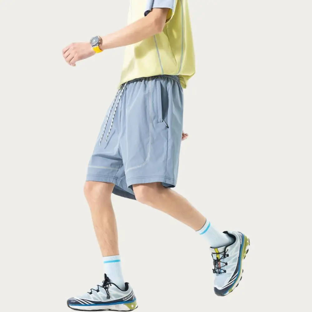 Drawstring Pocketed Lightweight Men's Athletic Shorts