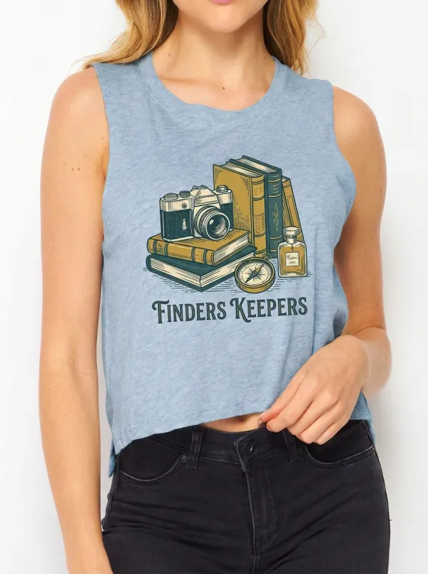 Women's Travel Hobbyist Camera Books Compass Printed Tank Top