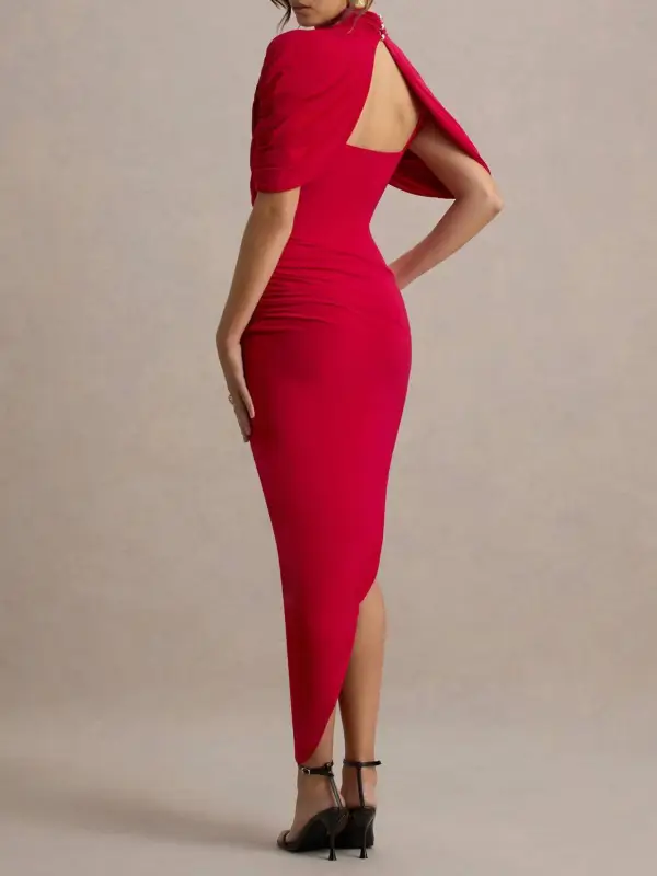 Tailored Irregular Hem Midi Dress