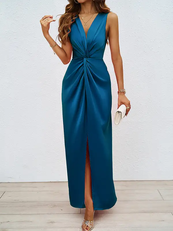 Knot Neck Maxi Dress
