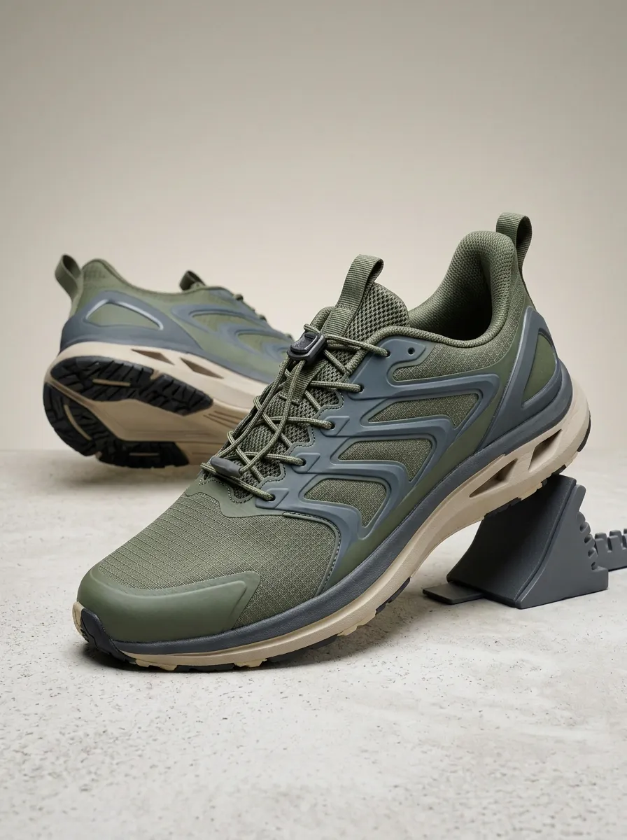 Men's Tempo Outdoor Tactical Mesh Printed Sneakers