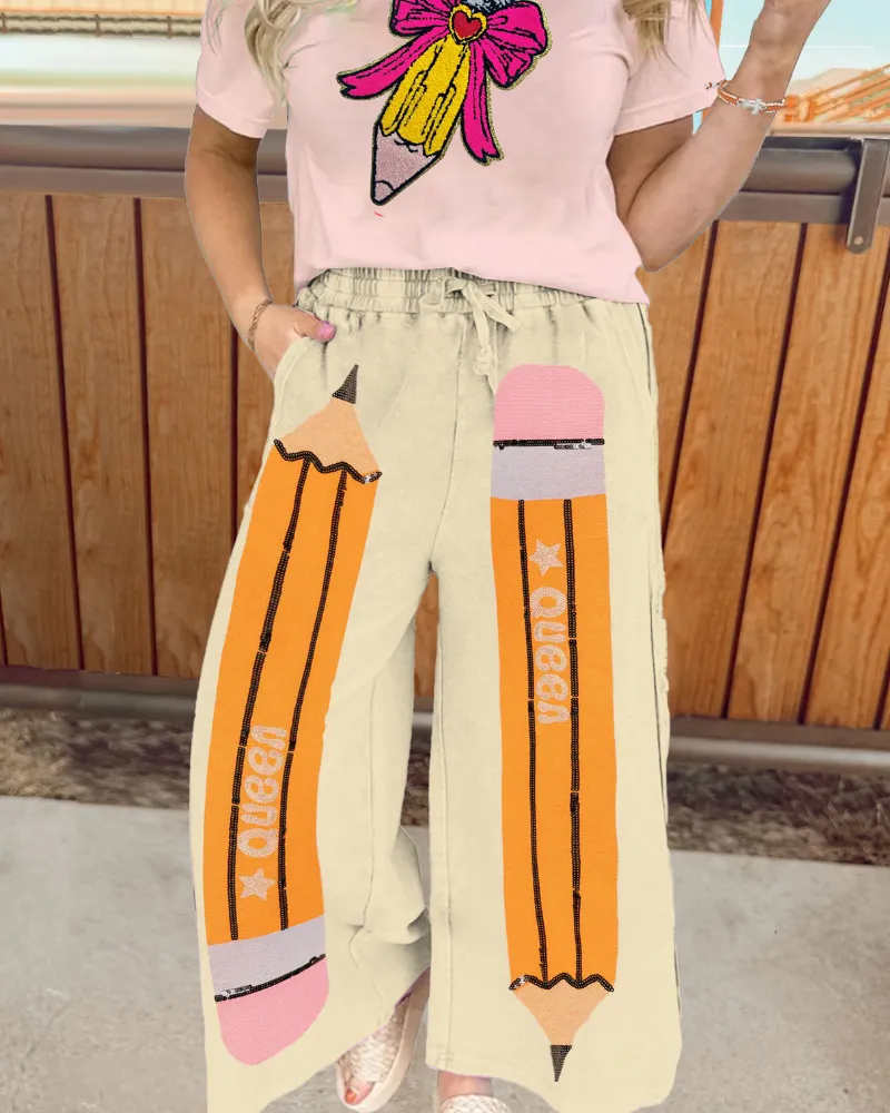 Oversized Pencil Wide Leg Trousers