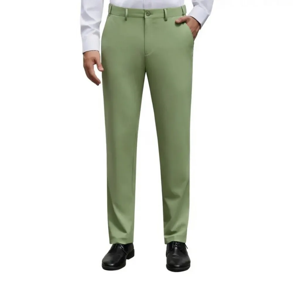 Men's Stretch Dress Pants Wrinkle-Free Golf Pants