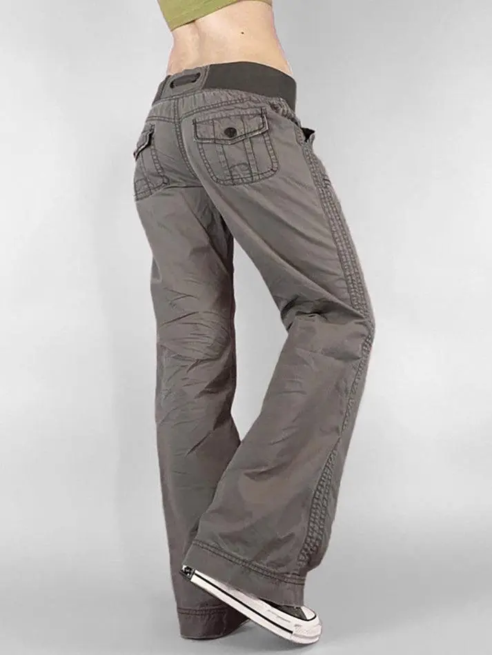 Vintage Low Rise Loose Pocket Studded Jeans
