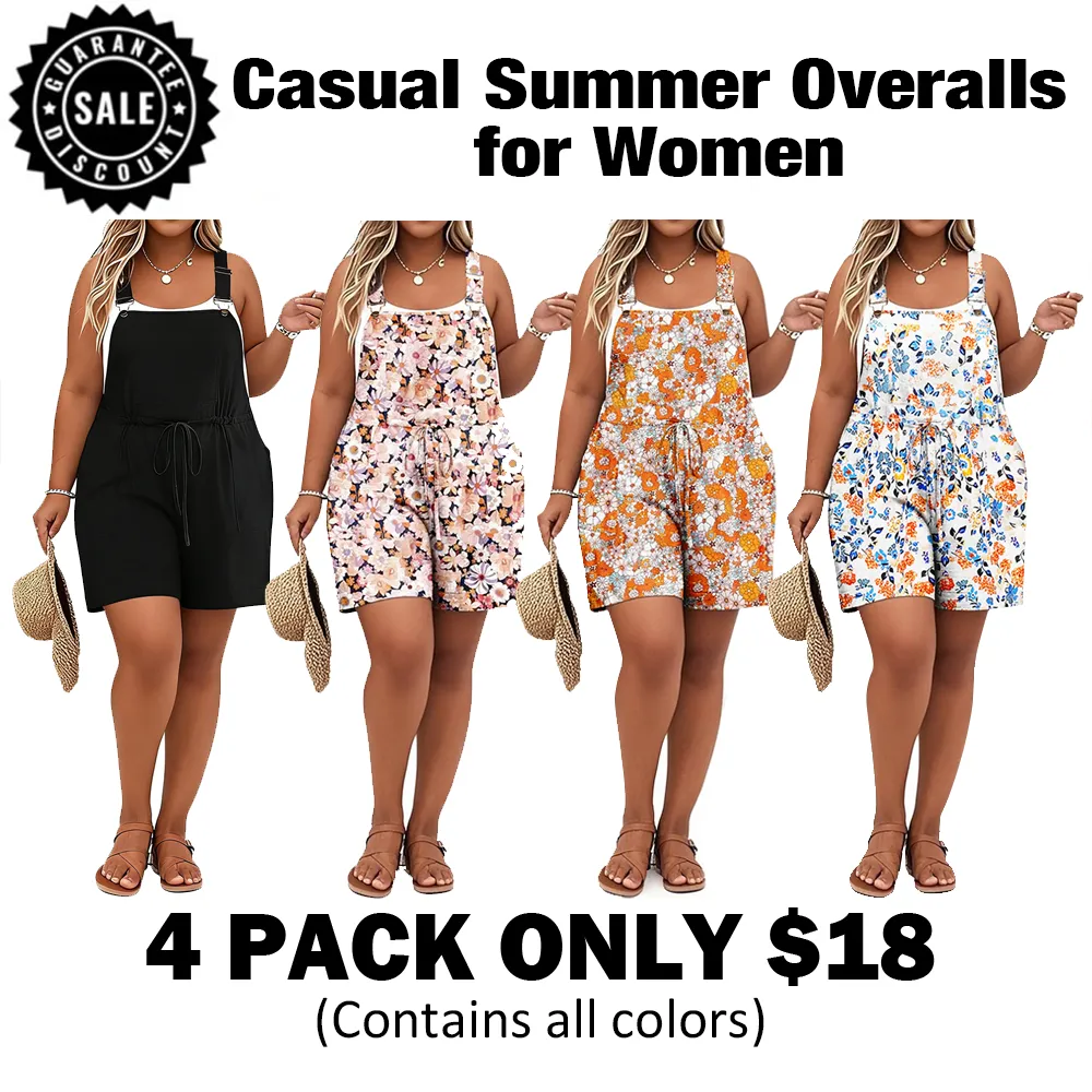 Casual Summer Overalls For Women-🔥8-Pack - All Colors Included, Only $24
