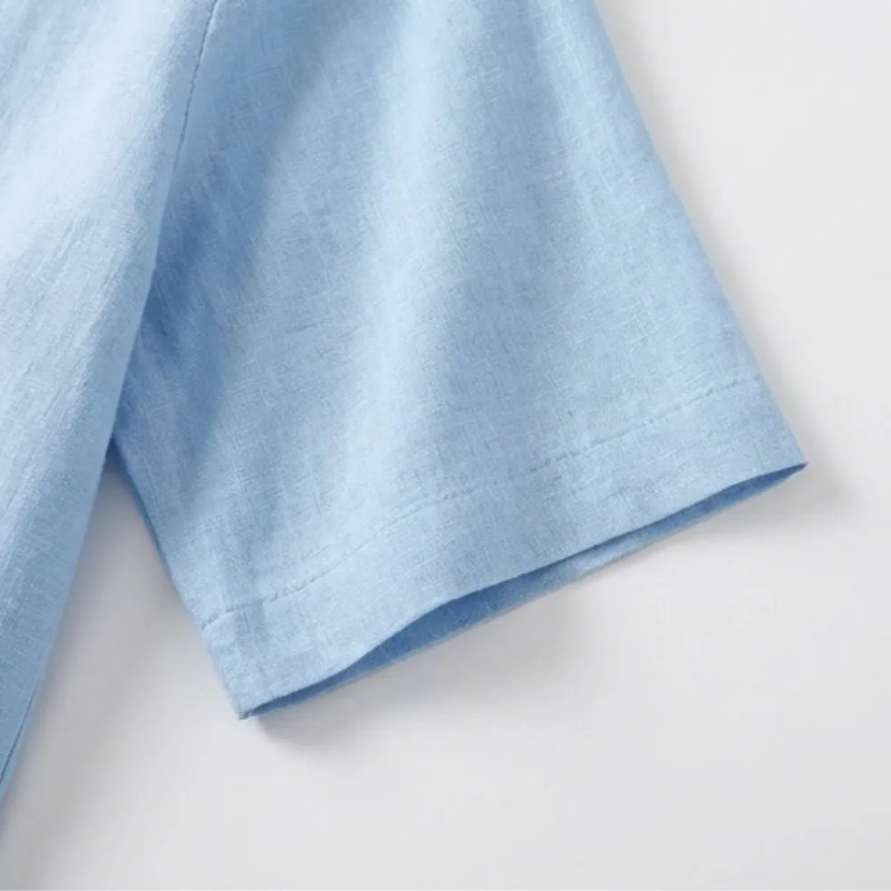 V Neck Relaxed Pants Set
