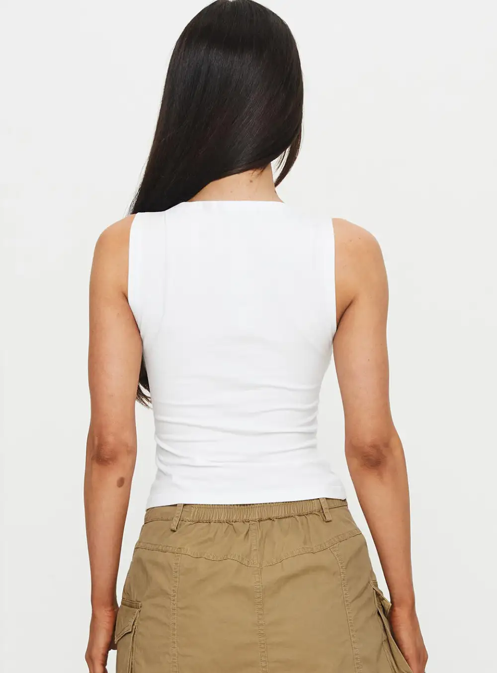 High Neck Cropped Tank Top
