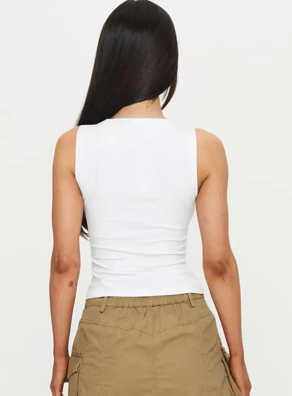 High Neck Cropped Tank Top