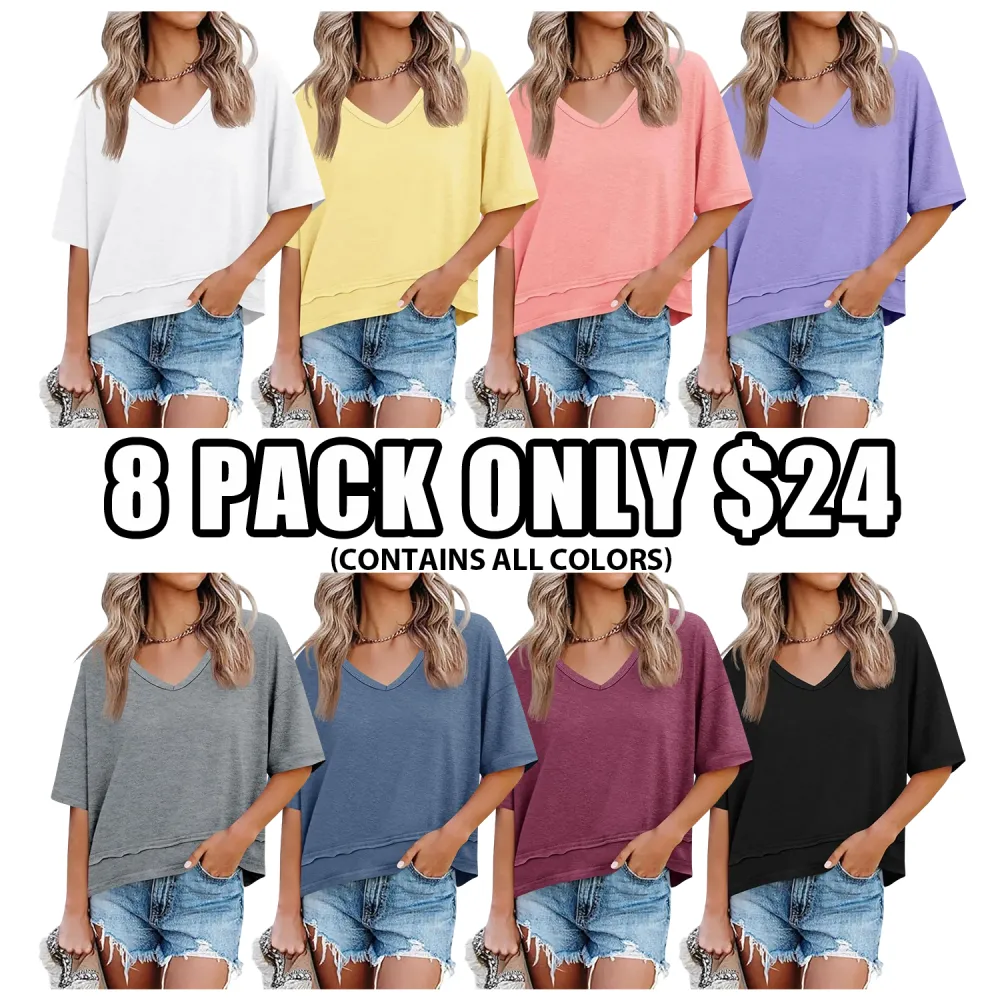 Women's Summer V-neck T-shirt