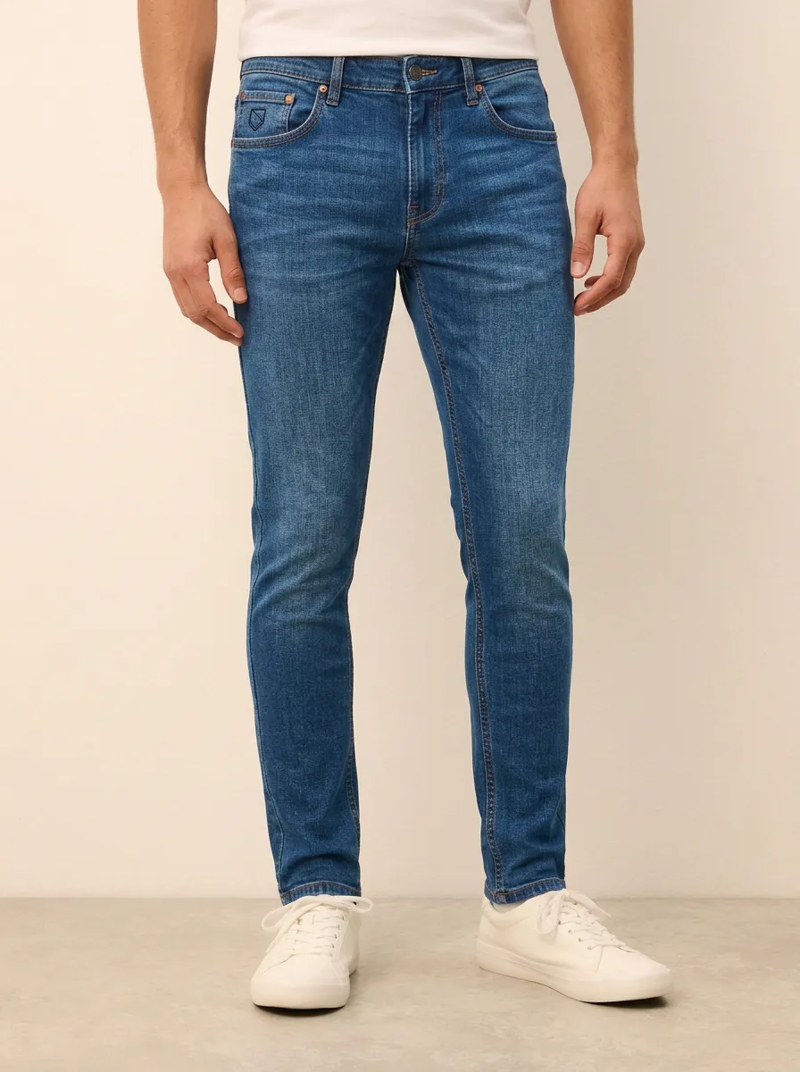 Men's Rugged Flexible Slim Fit Stretch Denim Jeans