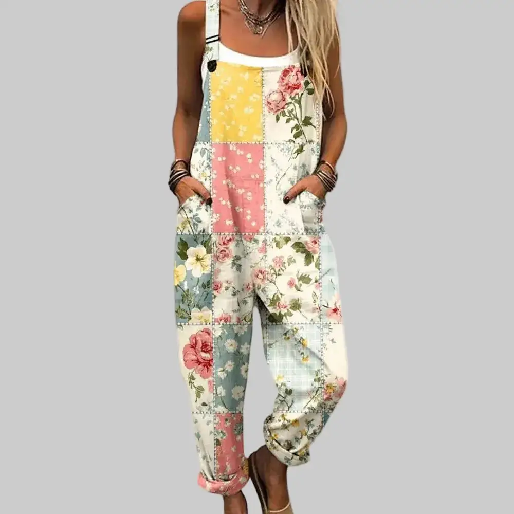 Modern Floral Relaxed Jumpsuit