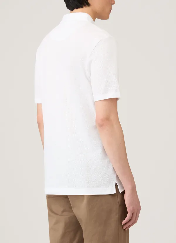 Polished Everyday Regular Fit Mesh Cotton Short Sleeve Polo Shirt