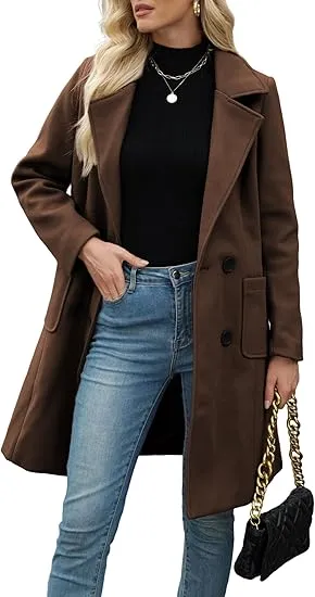 🔥 Women’s Wool Blend Mid-Long Coat – Elegant Warmth, Premium Wool, Minimalist Chic