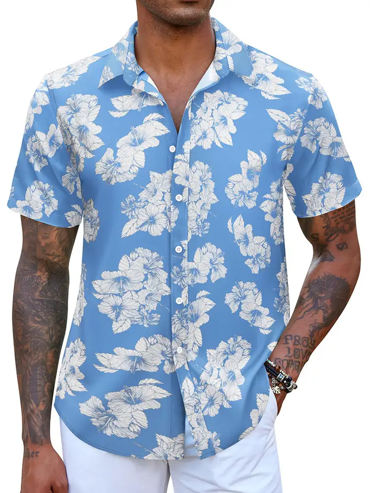 Casual Hawaiian Printed Vacation Shirt
