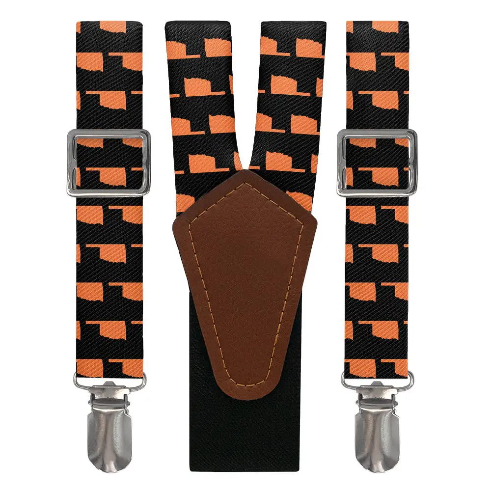 Silhouette Pattern Motif Suspenders