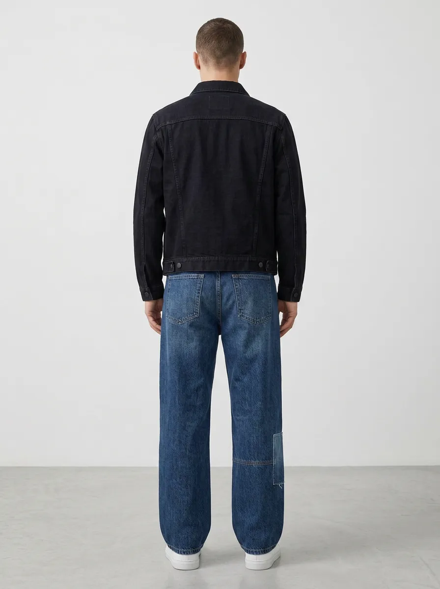 Men's Modern Patchwork Vintage Wide Leg Jeans