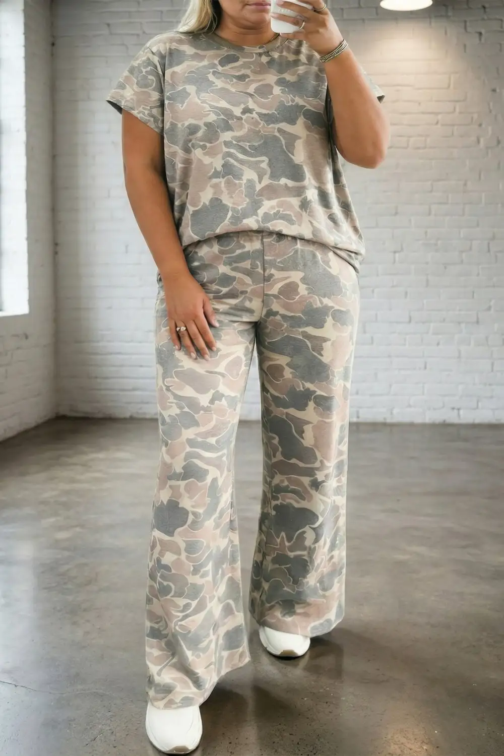 Camo Print Casual Pants