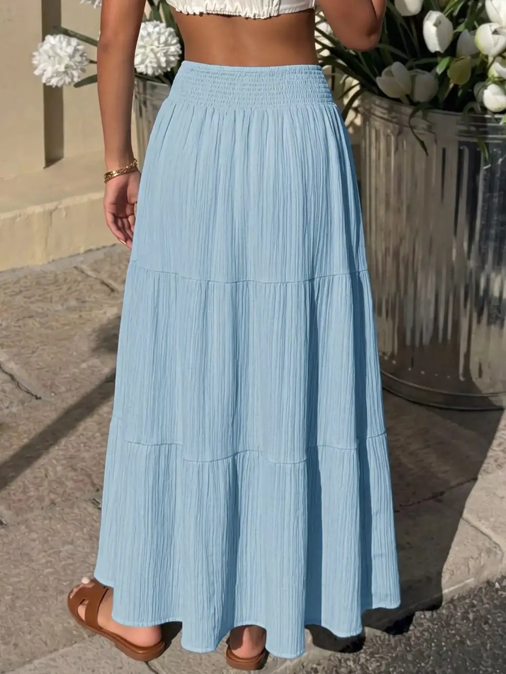 Easy Ruched Smocked Skirt