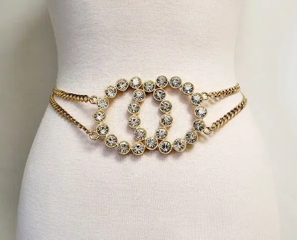 Polished Layered Chain Waist Belt