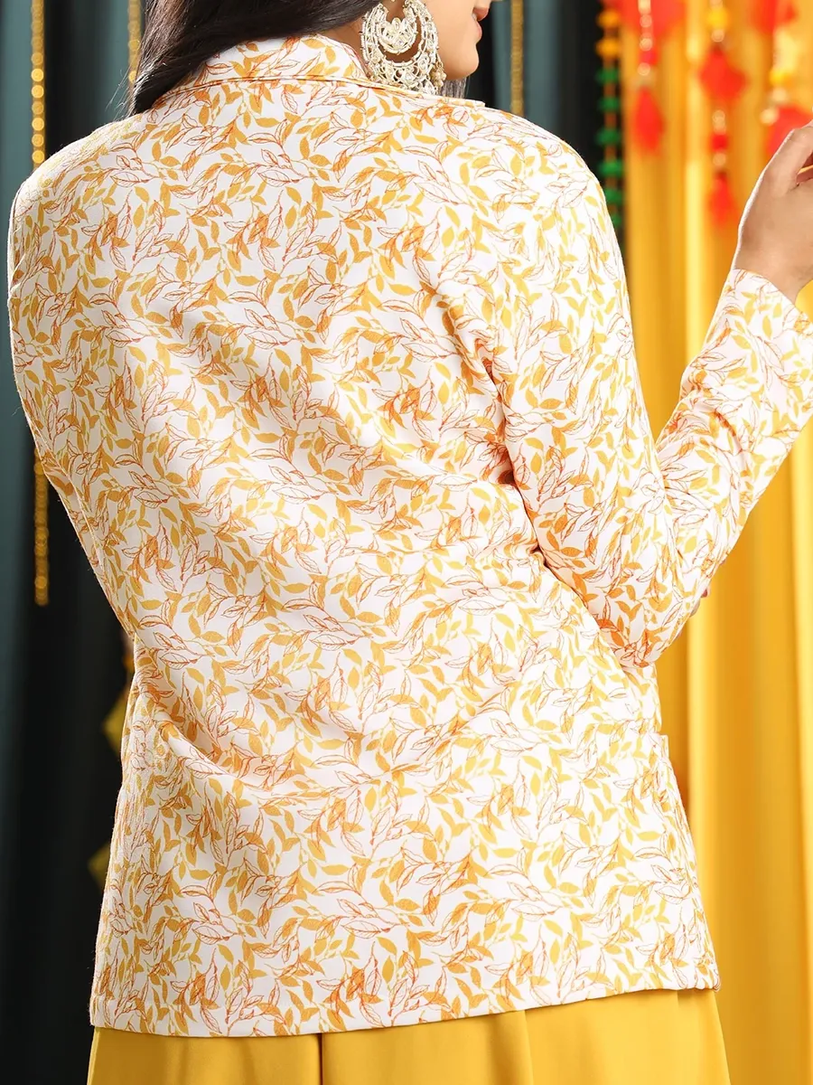 A Colorful Floral-Printed Women's Jacket
