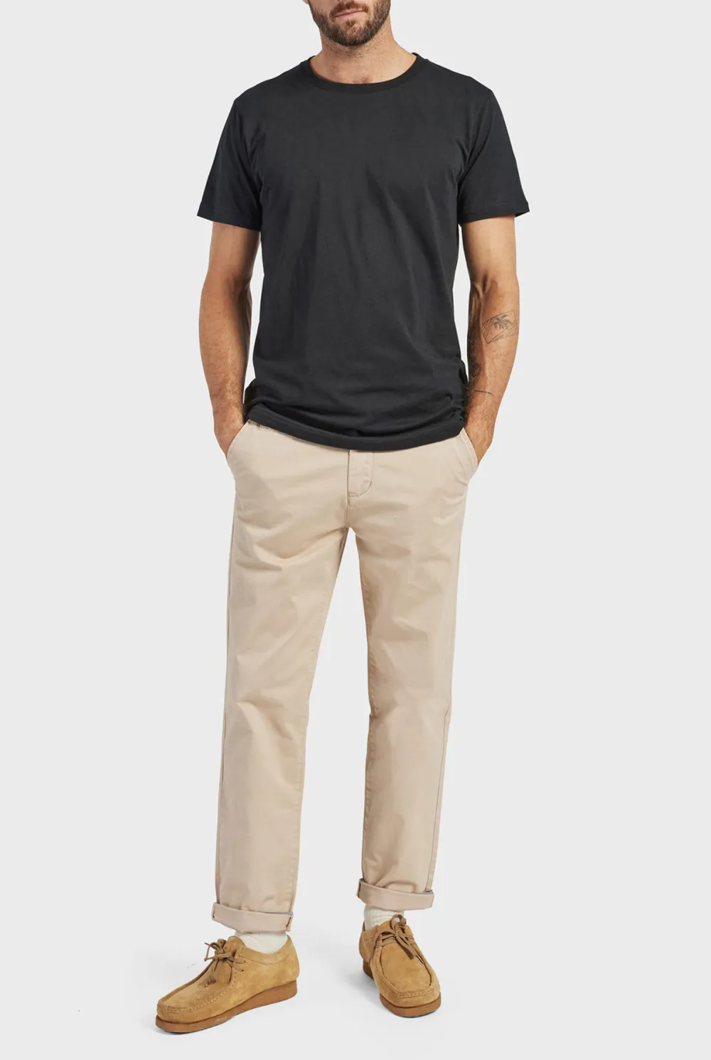 Black Short Sleeve Crew Neck Tee