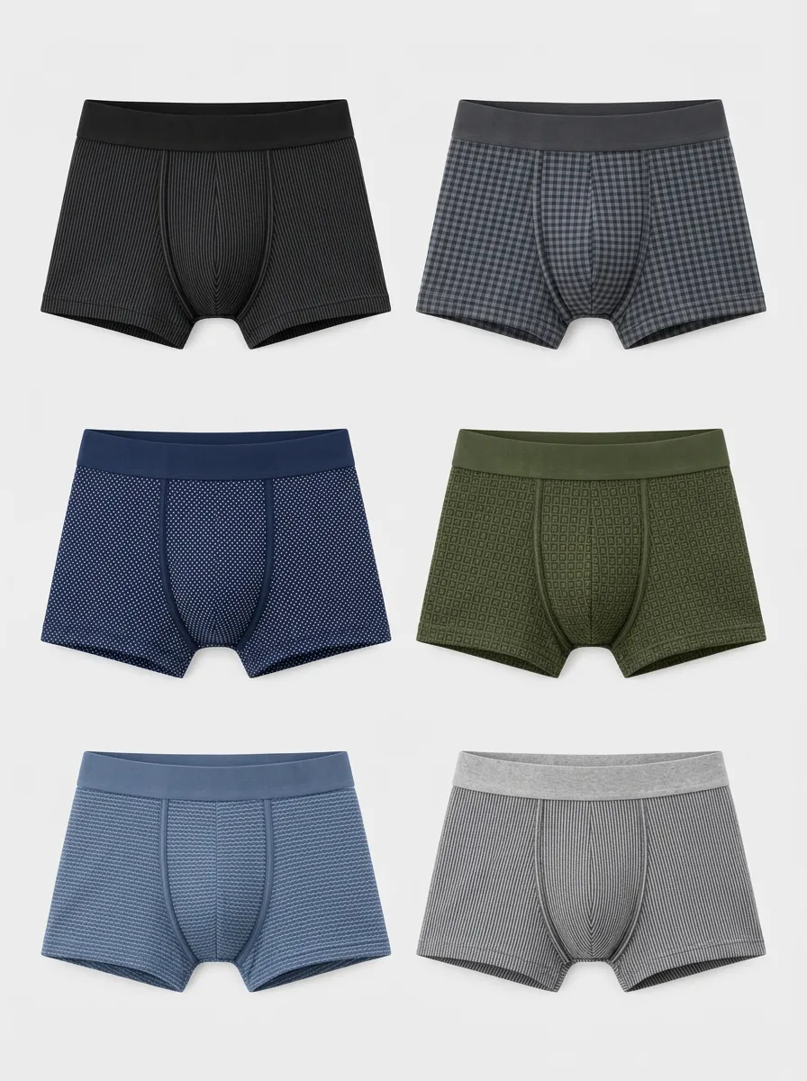 Men's Geometric Boxer Briefs 9-Pack