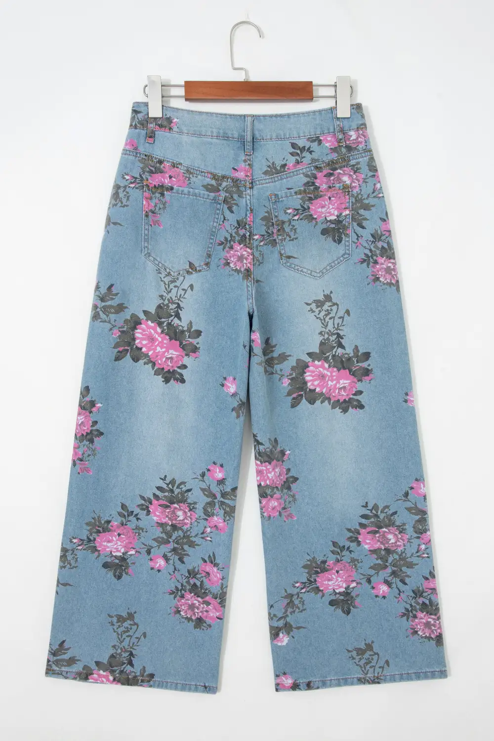 Garden Floral Print Bootcut Jeans