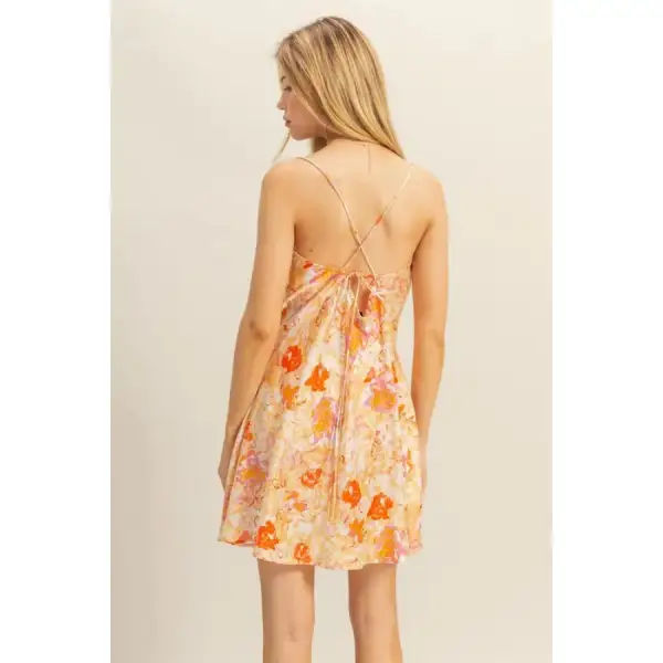 Cowl Neck Flirty Satin Mini Dress