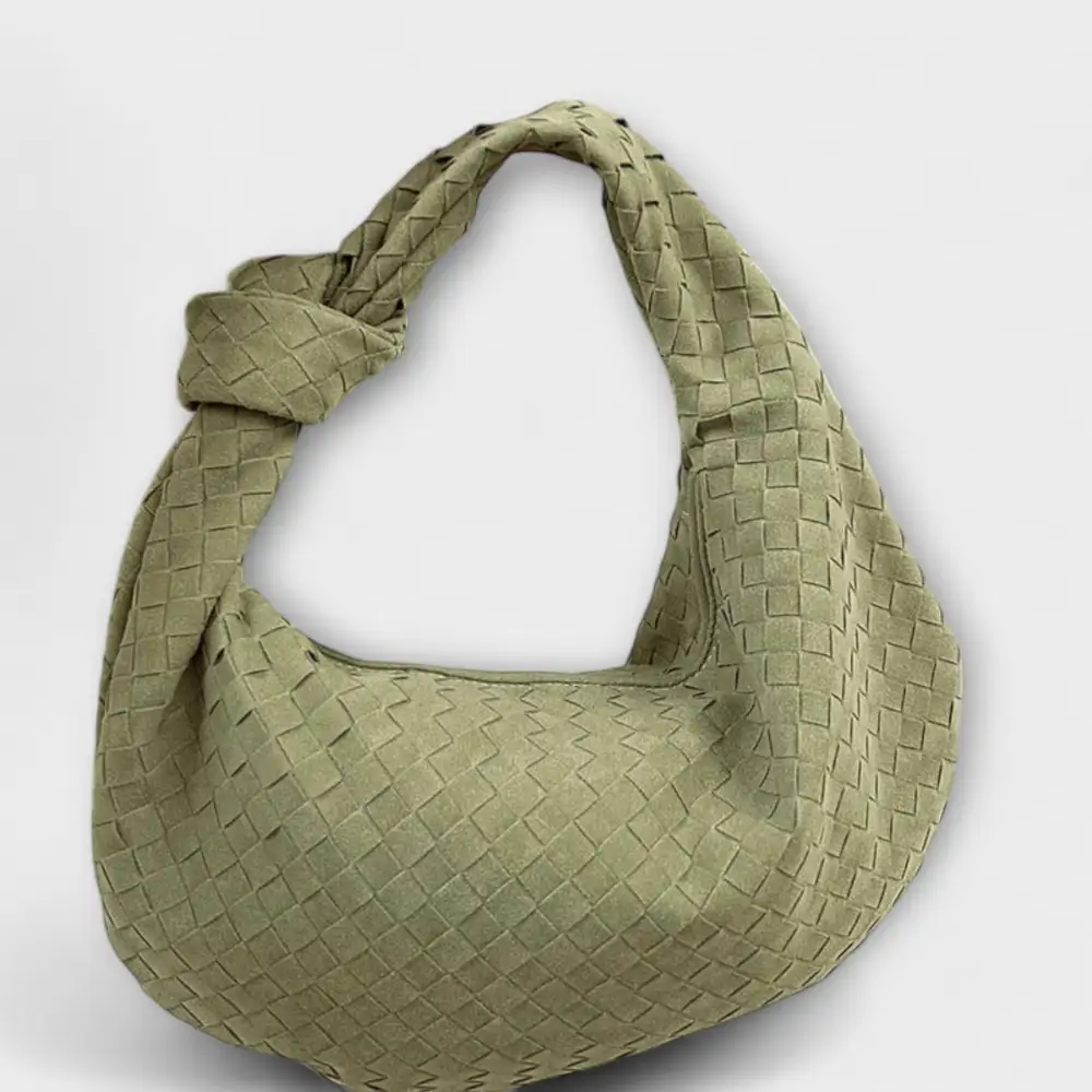 Structured Woven Leather Handbag