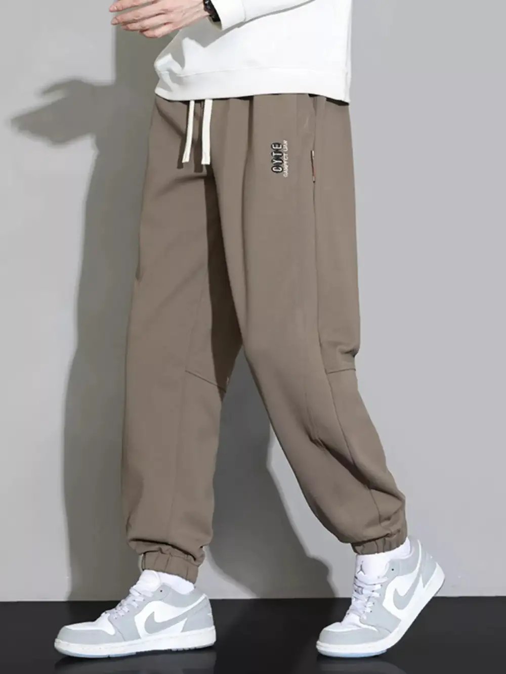 Men's Plus Size Casual Jogger Pants with Drawstring