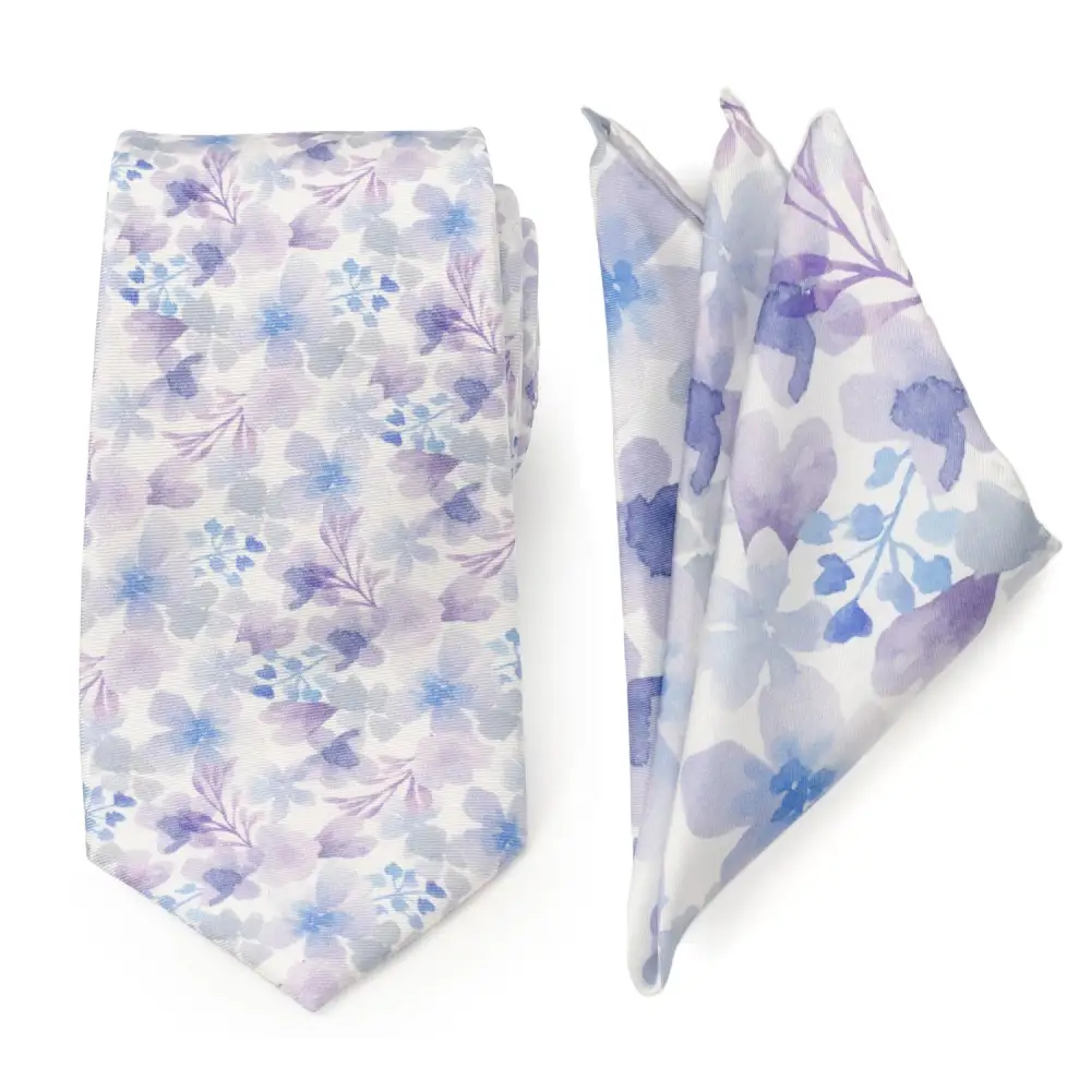 Formal Classic Men's Necktie With Pocket Square