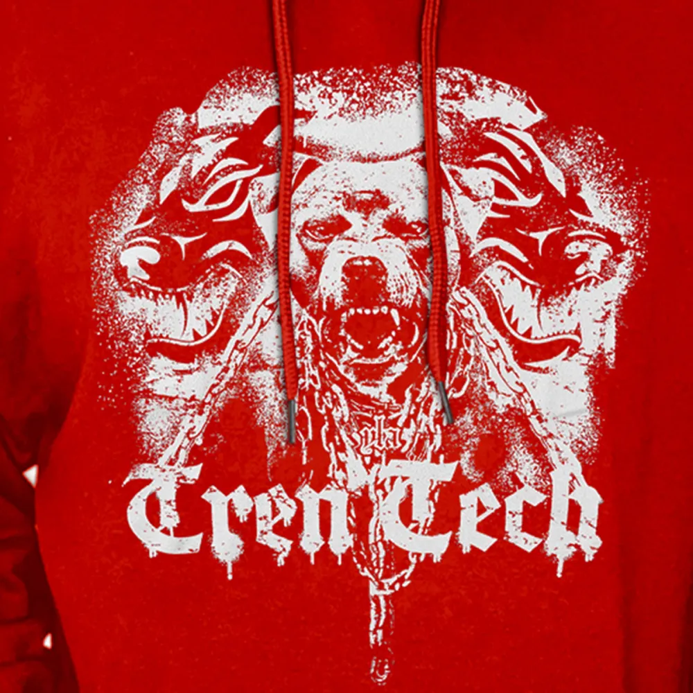 Fierce Bulldog Print Hooded Sweatshirt