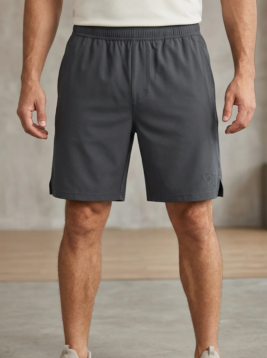 Golf-Ball Flag-Motif Golf Athletic Shorts