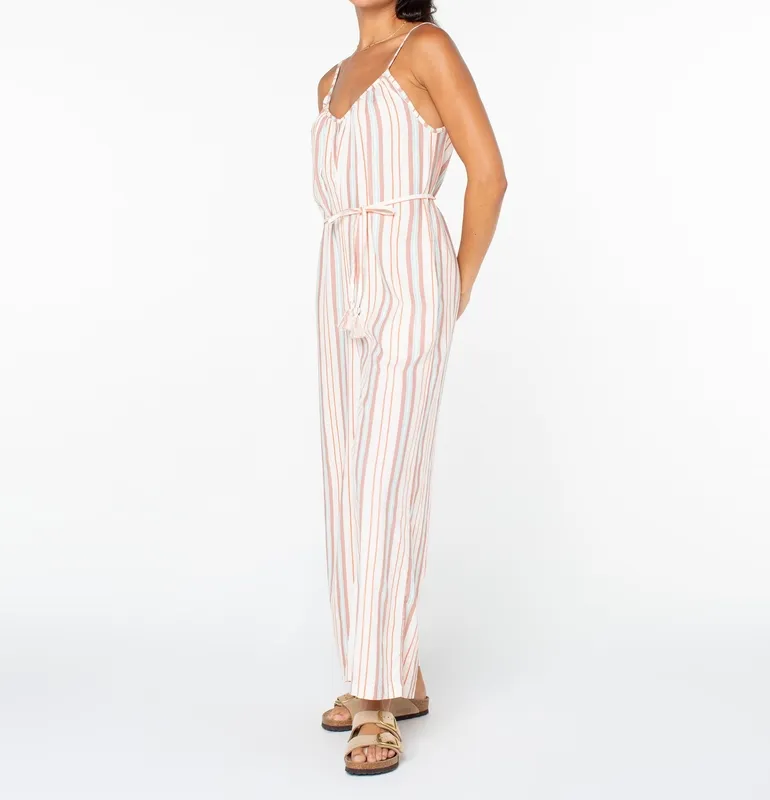 Textured Wide Leg Pull On Romper