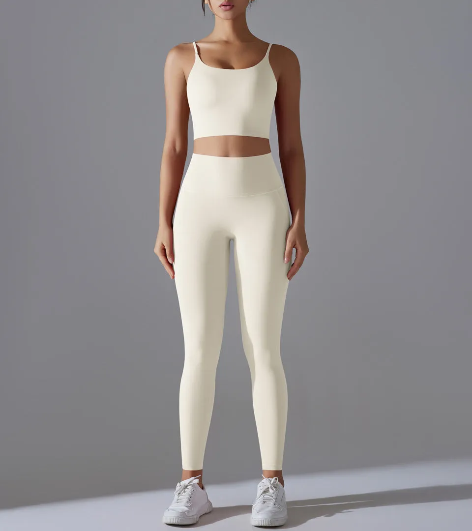Quick-Dry Sleeveless Two-Piece Activewear Active Set