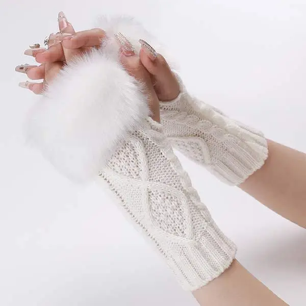 Knit Insulated Fingerless Arm Sleeves 34427193C