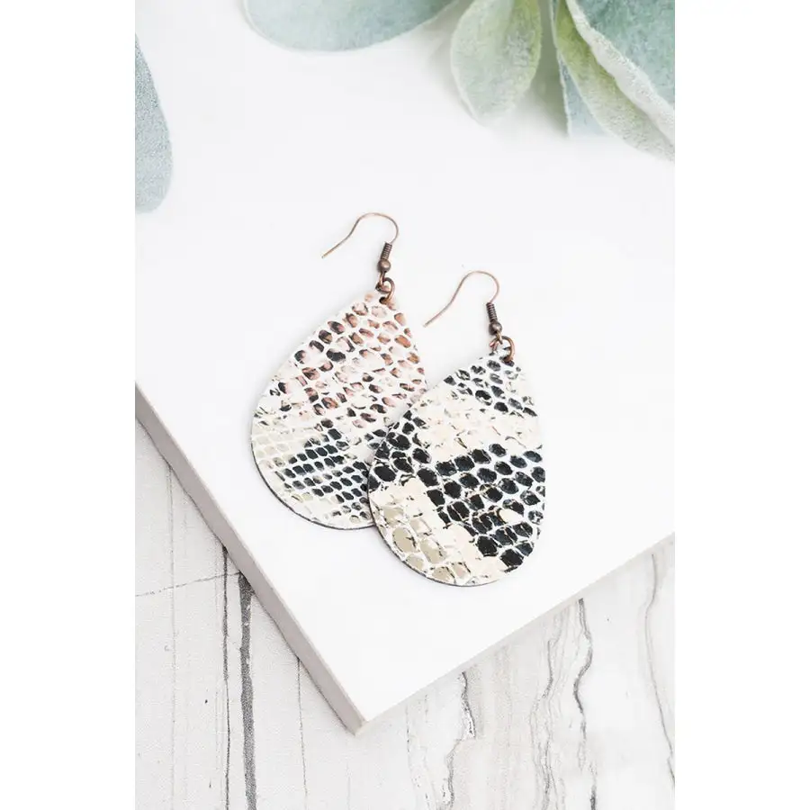 Drop of Venom Leather Drop Earrings