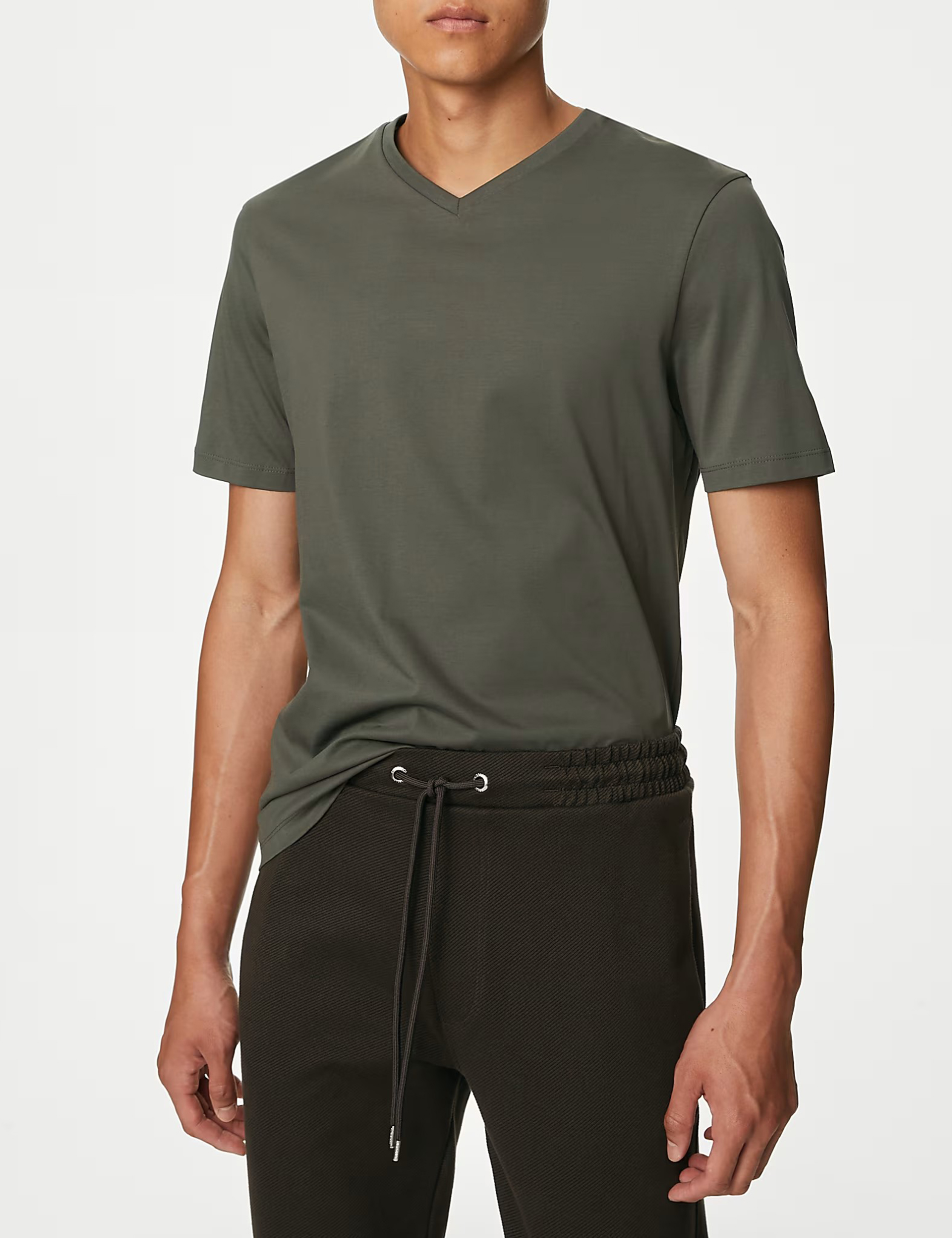 Pure Cotton V-Neck T-Shirt