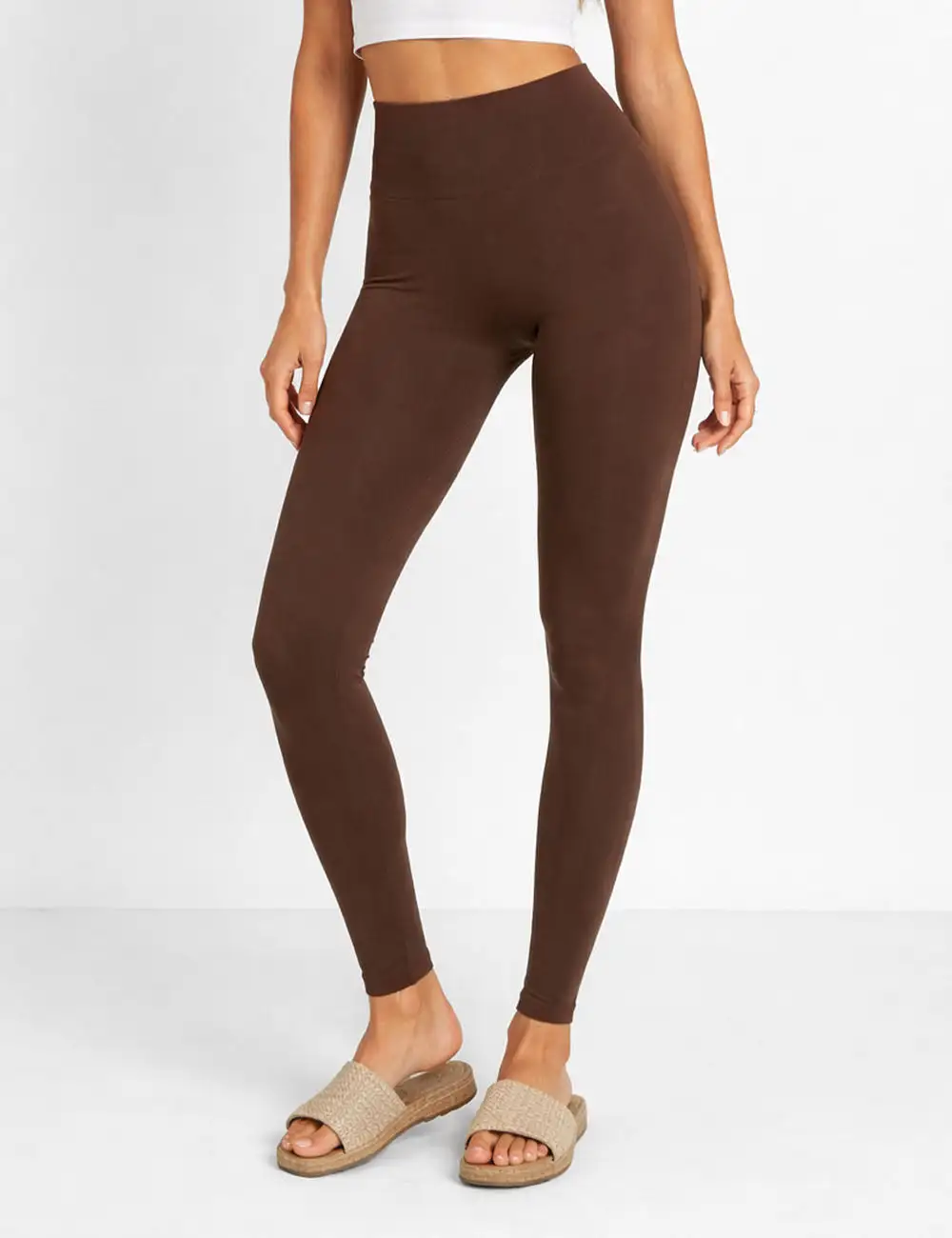 Seamless Elastic Waist Solid Color Yoga Pants
