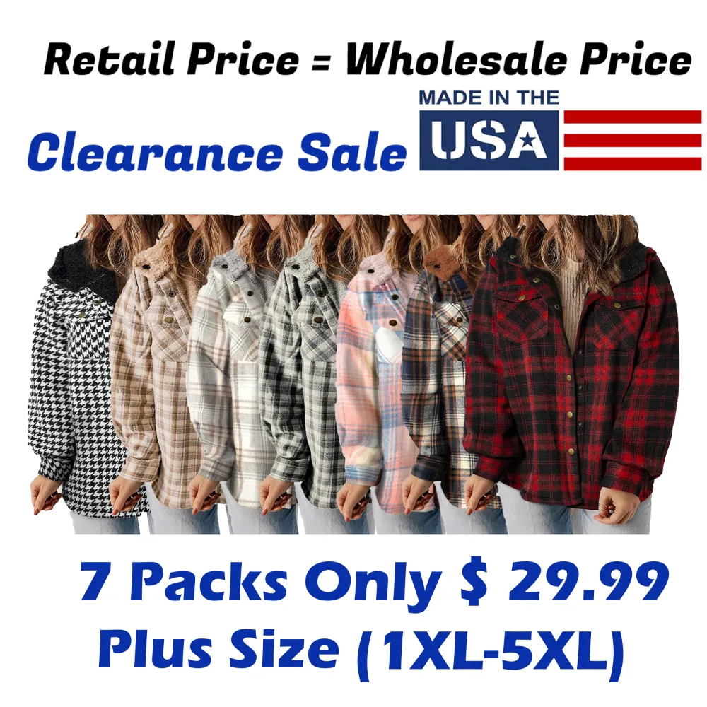 🧥 Plus Size Plaid Fuzzy Hooded Coat – Cozy, Confident & Made for Every Curve