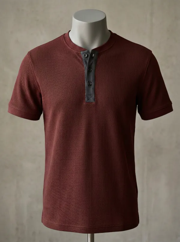 Classic Essential Men's Short-Sleeve Henley Shirt