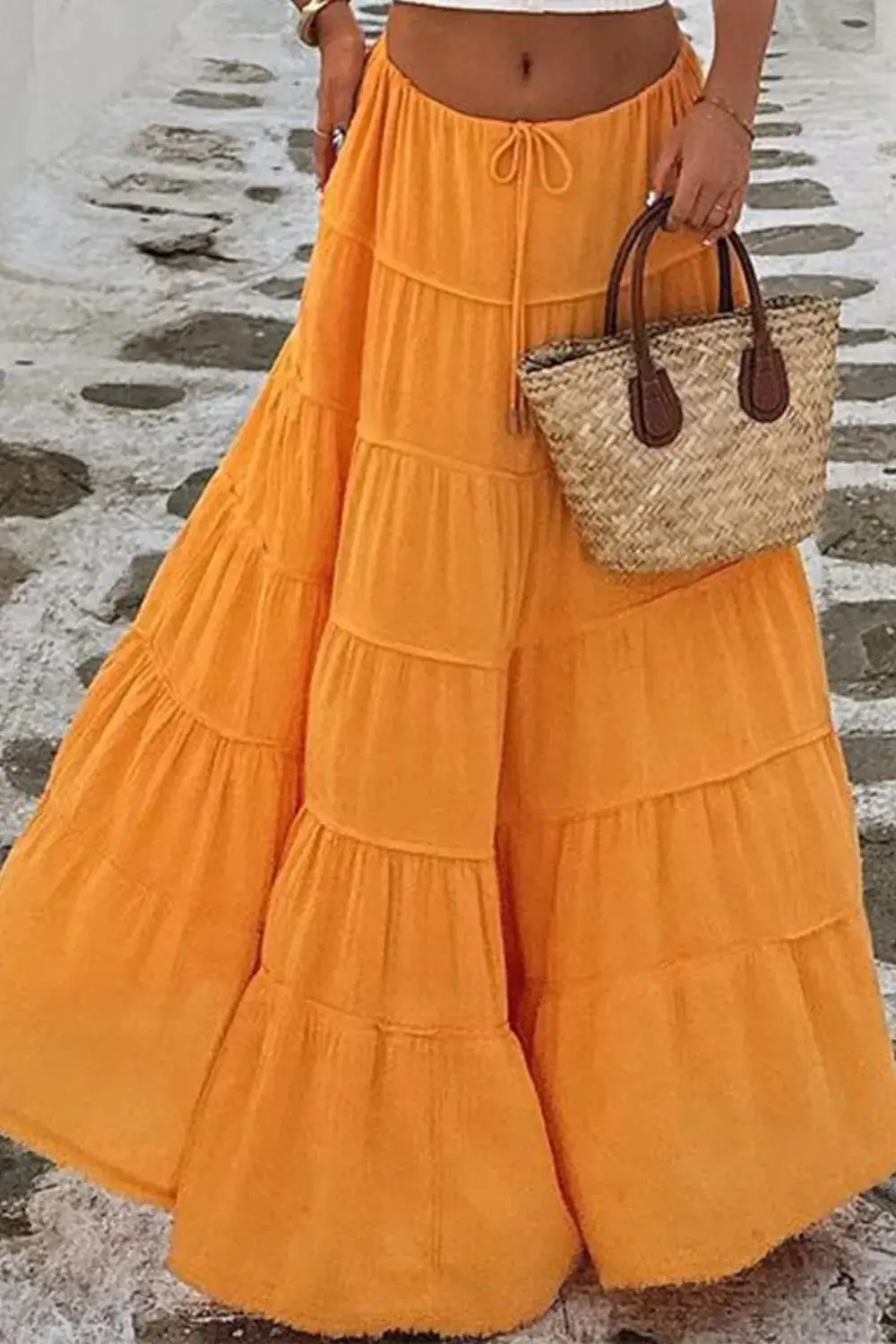 Quiet Drawstring Bohemian Skirt