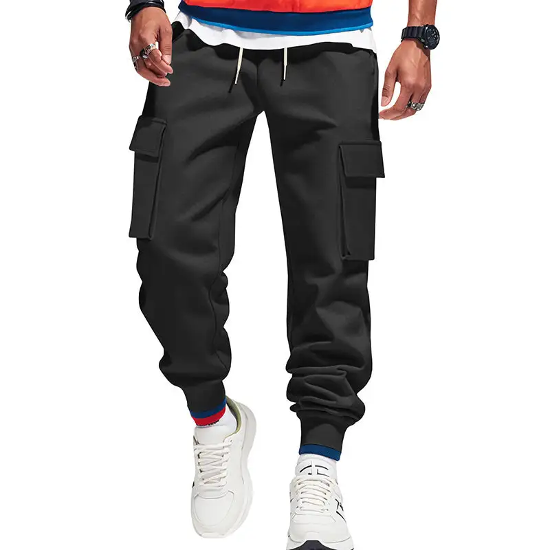 Men's Cargo Jogging Pants with Multiple Pockets and Elastic Waistband Cargo Pants