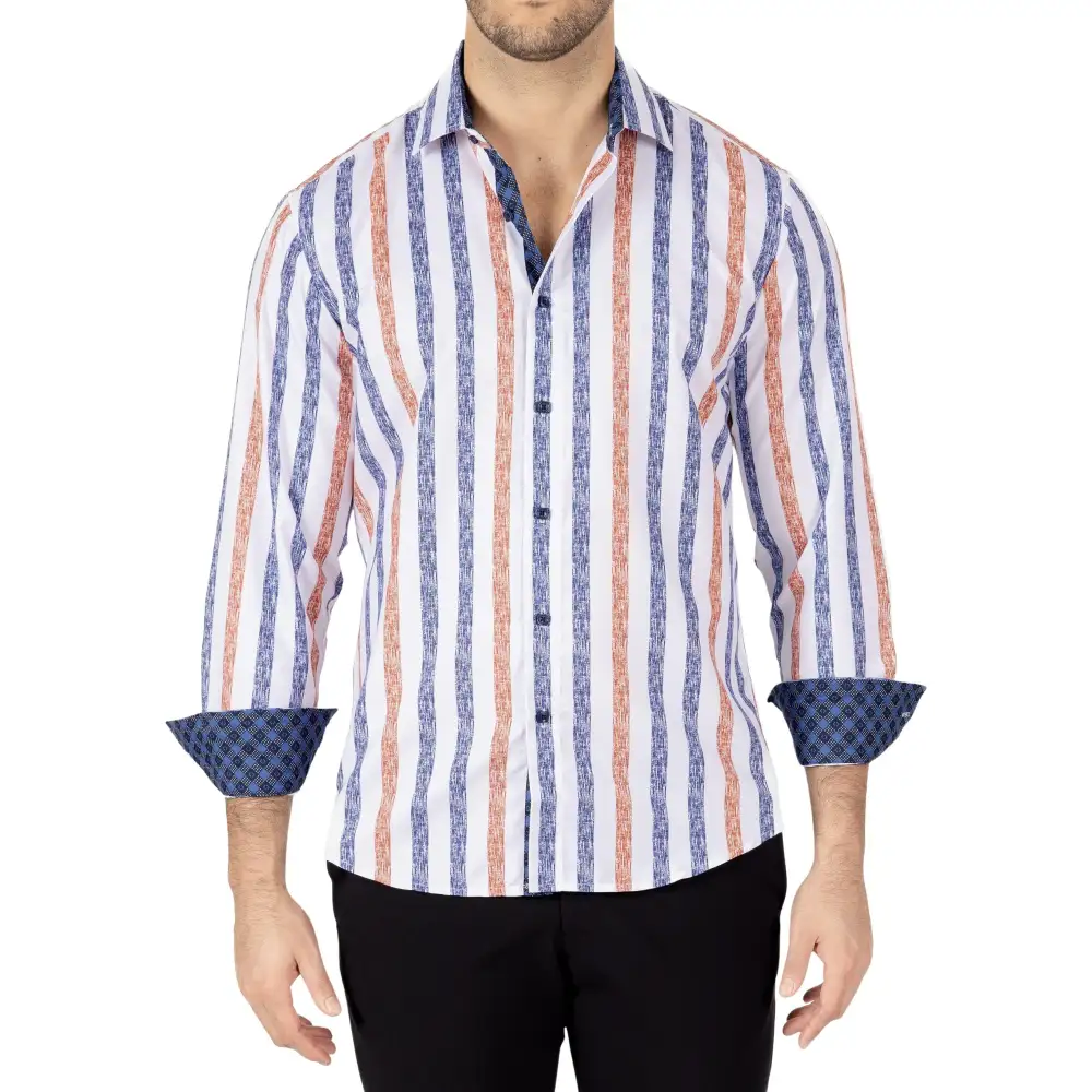 Open Collar Long Sleeve Button Shirt