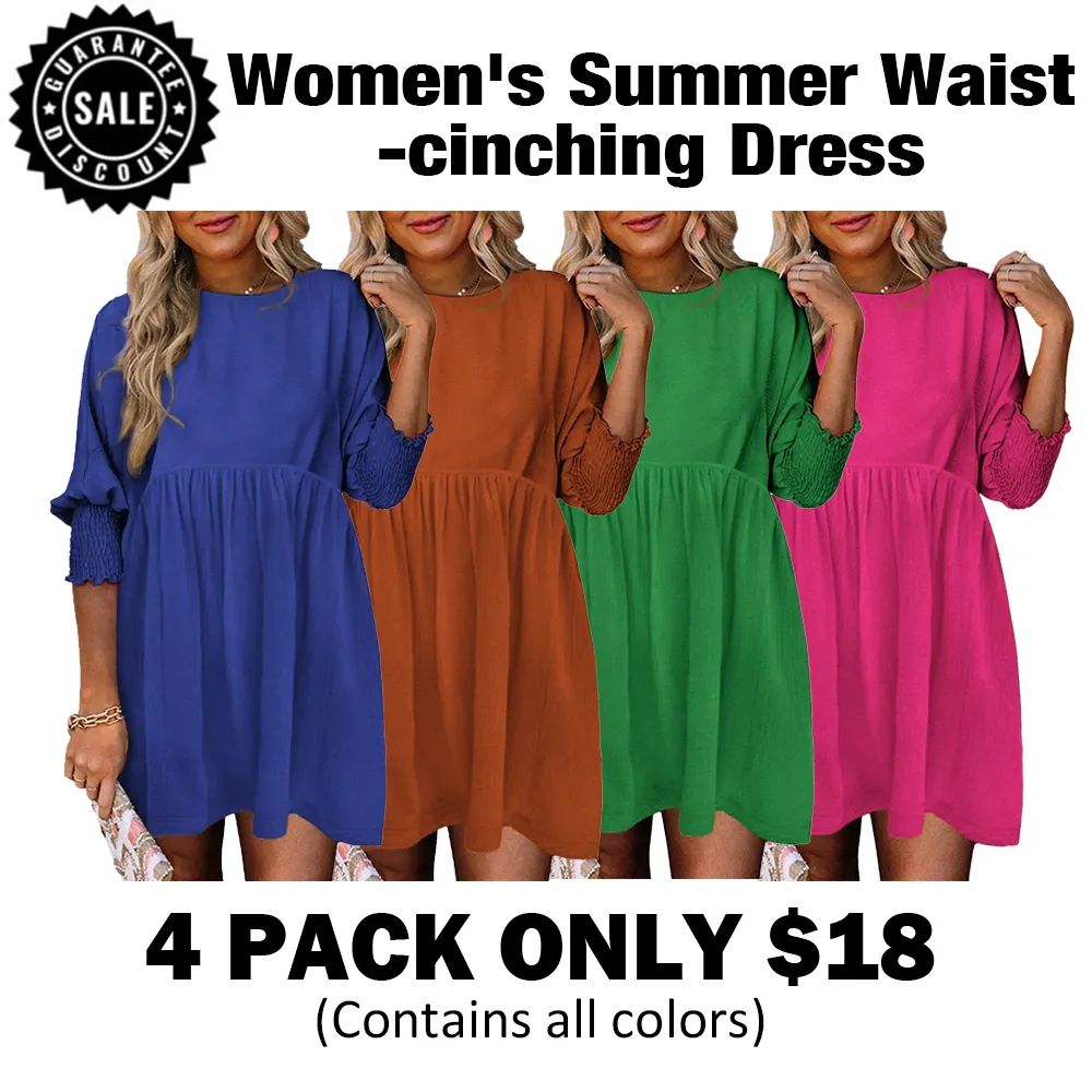 Women's Summer Waist-Cinching Dress🔥8-Pack - Only $24