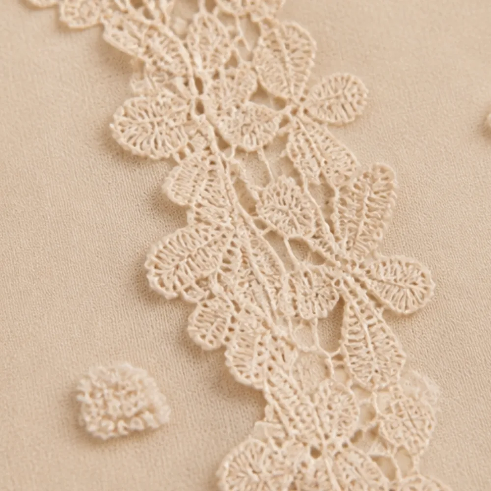 Crochet Lace V Neck Blouse