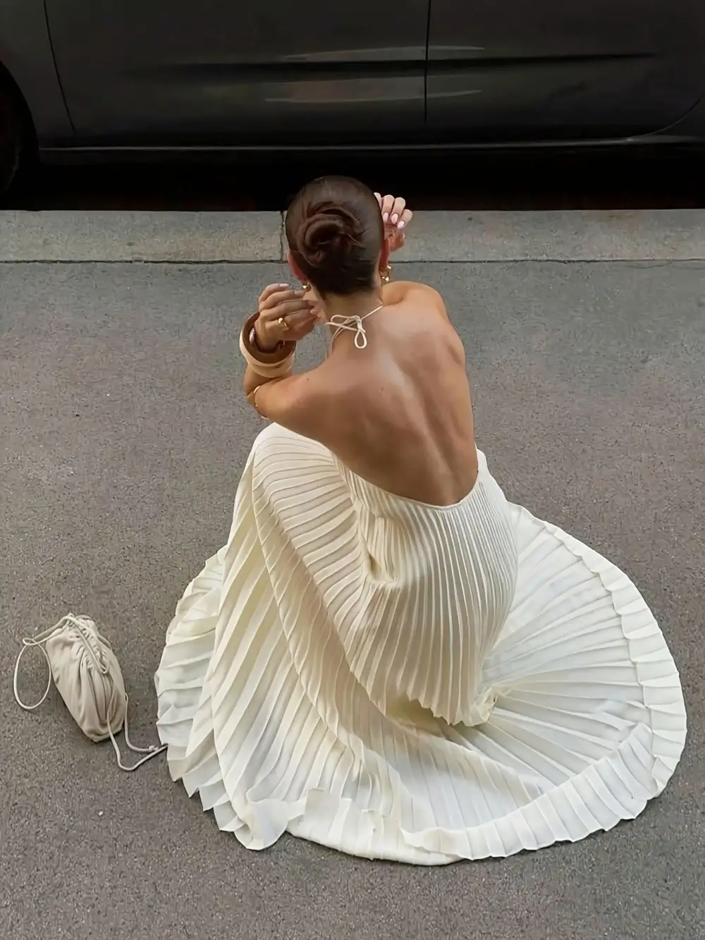 Pleated Maxi Dress