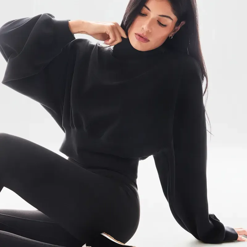 Soft And Comfortable Crewneck Sweatshirt Wide-Leg Pants Set